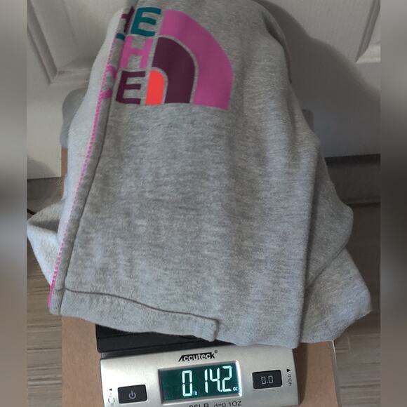 The‎ North Face Ladies Grey Zip Up Hoodie with Pink and Multicolor Graphic Small - Picture 11 of 12